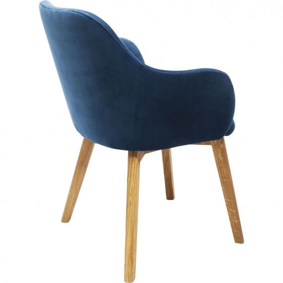 Chaise avec accoudoirs Lady bleu pétrole Kare Design