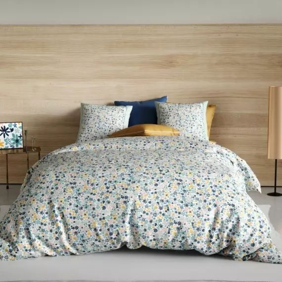 Parure de lit 2 places coton à motifs 220×240 cm