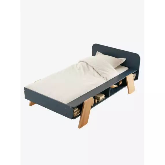 Lit enfant avec rangements LIGNE ARCHITEKT bleu pétrôle