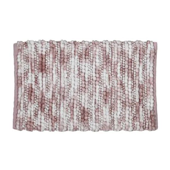 Tapis de bain et descente de lit  poudre 60×100 cm