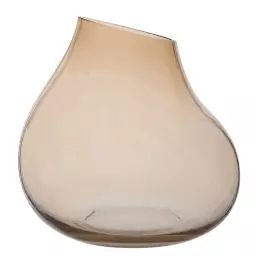 Vase en verre gris H26