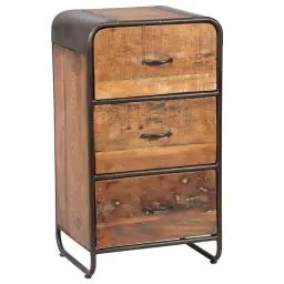 Chiffonnier 3 Tiroirs Aspect Vieilli