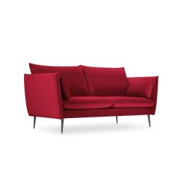 Canapé 2 places en velours rouge