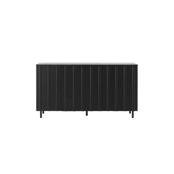 Buffet Rib en Bois, Placage de chêne – Couleur Noir – 159 x 45 x 86.5 cm – Designer Simon Legald