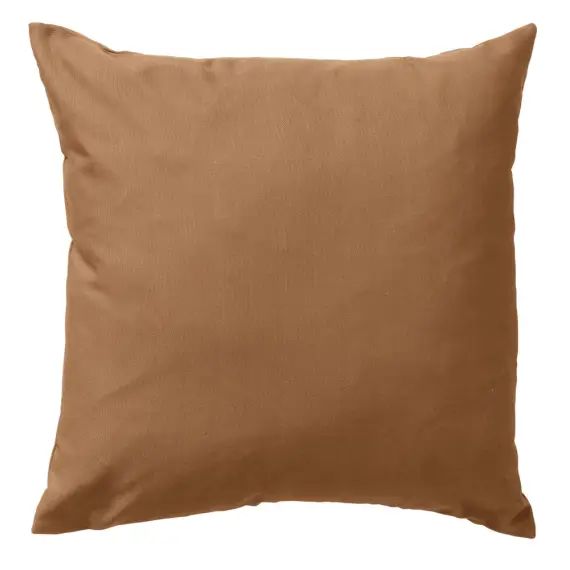 Housse de coussin d’extérieur marron 45×45 cm uni