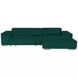 Canapé d’angle relax électrique 4 places ORION coloris vert