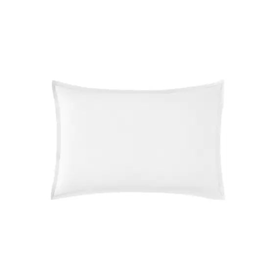 Taie d&rsquo;oreiller en percale de coton blanc 50×70
