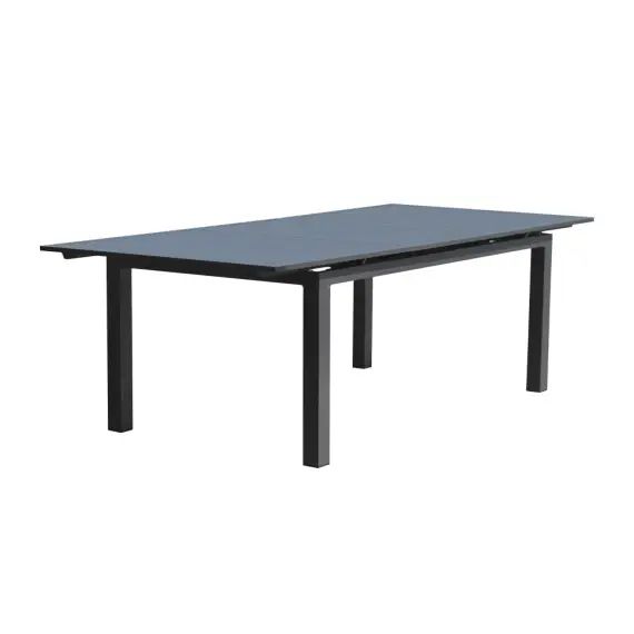 Table de jardin 12 places en aluminium gris anthracite