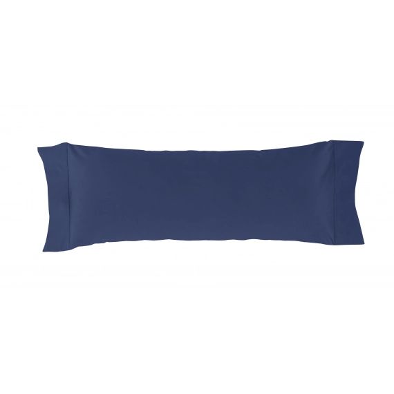 Taie d’oreiller en coton bleu marine 45×155