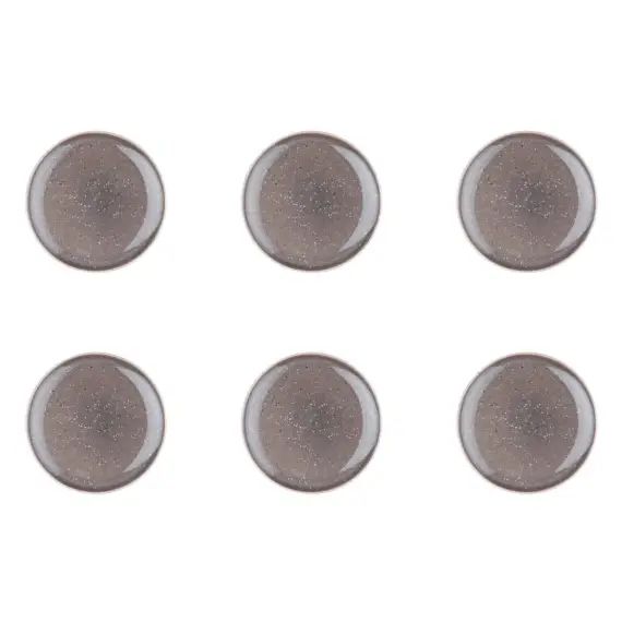 Lot de 6 petites assiettes en grès gris D18
