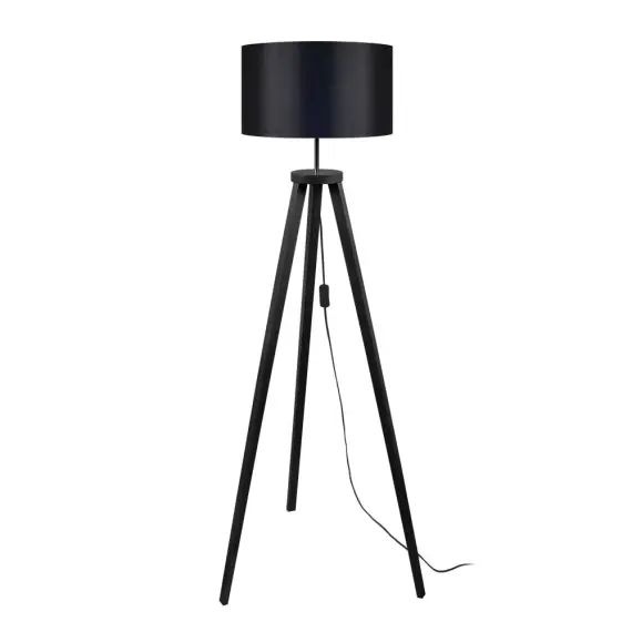 Lampadaire bois noir