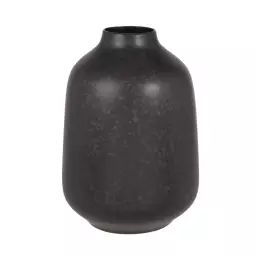 Vase en grès et terre cuite noire H26