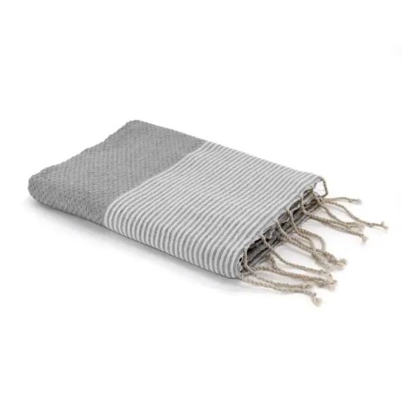 Fouta en coton 100×200 Gris perle