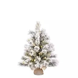 Sapin de noël artificiel LED effet givre H60