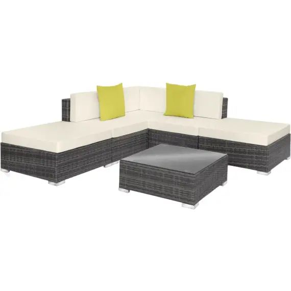 Salon de jardin PARIS modulable 5 places gris