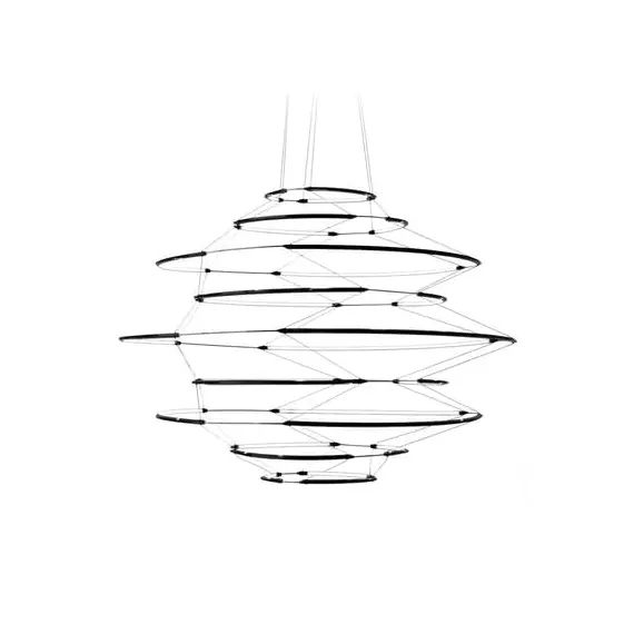 Lustre Drop en Métal, Aluminium extrudé – Couleur Noir – 110 x 110 x 65 cm – Designer Arihiro Miyake