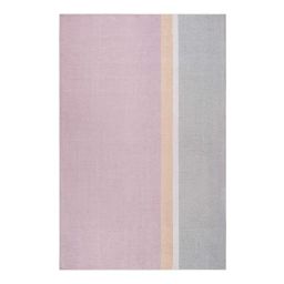 Tapis plat graphique rose et gris coton pour chambre, salon 120×170