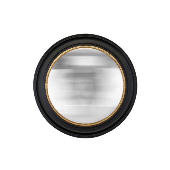 Miroir rond noir convexe en résine D: 100 cm