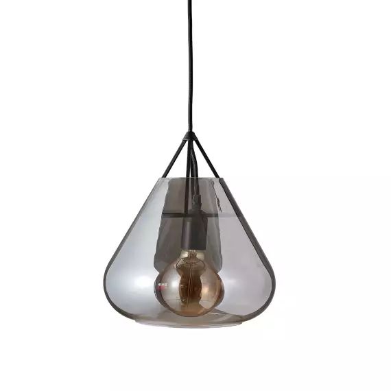 Suspension en verre foncé noir