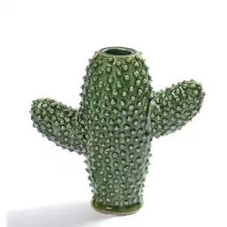 Vase cactus small porcelaine verte H20cm