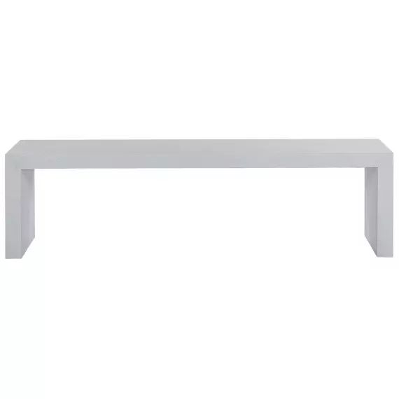 Banc de jardin en fibre-ciment blanc 150 cm