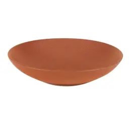 lot de 6 – Grande assiette creuse   terra 25 cm  en grès  orange