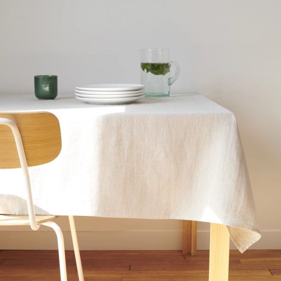 Nappe en lin naturel 180x230cm