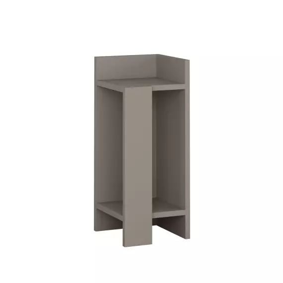 Table de chevet droite taupe