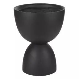 Cache-pot en fibre de verre noire H65