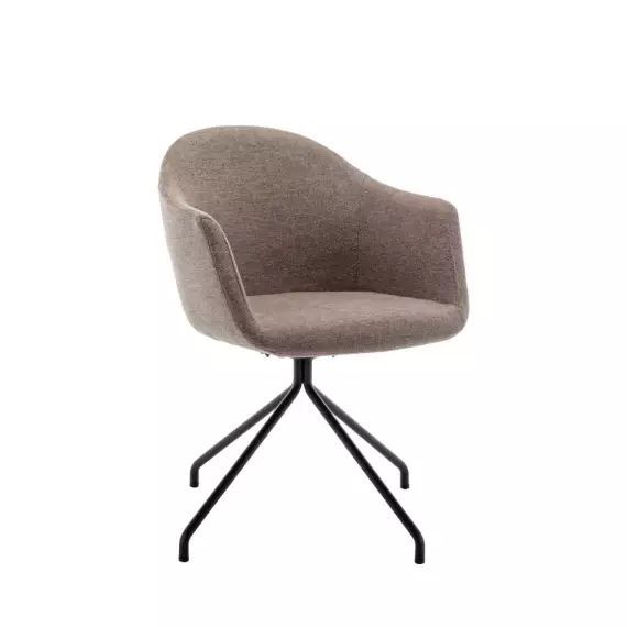 Kooij – Chaise de bureau en tissu et métal – Couleur – Taupe