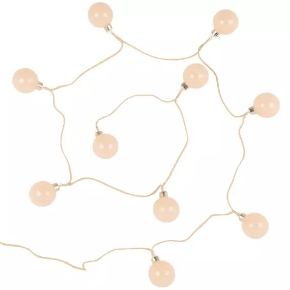 Guirlande lumineuse 10 LED en verre rose L180