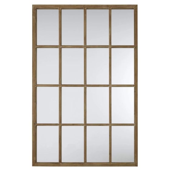Miroir en bois de pin marron 98×148