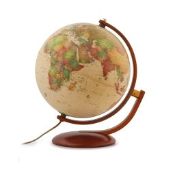 OPTIMUS – Globe terrestre, style antique, lumineux, textes en français