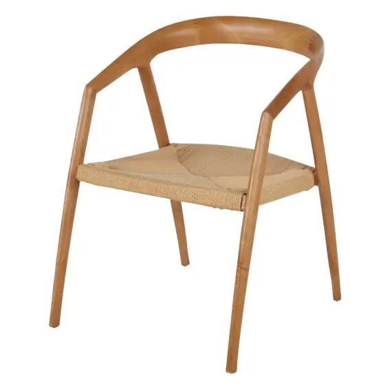 Chaise en bois de frêne et papier tressé