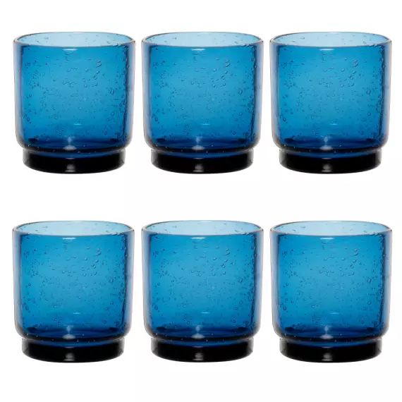 Gobelet empilable en verre bullé bleu Maisons du Monde - Mr Scandinave