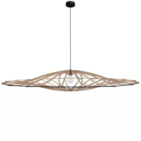 Suspension design L beige D 142 cm avec base noire
