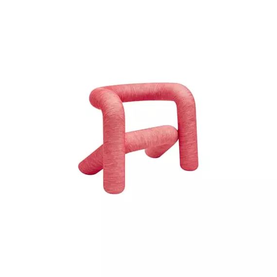 Fauteuil rembourré Bold en Tissu, Acier – Couleur Rouge – 83 x 57 x 65 cm – Designer Big Game