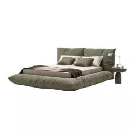 Lit double Alba en Tissu, Acier – Couleur Vert – 215 x 250 x 97 cm – Designer Studio Nove.3