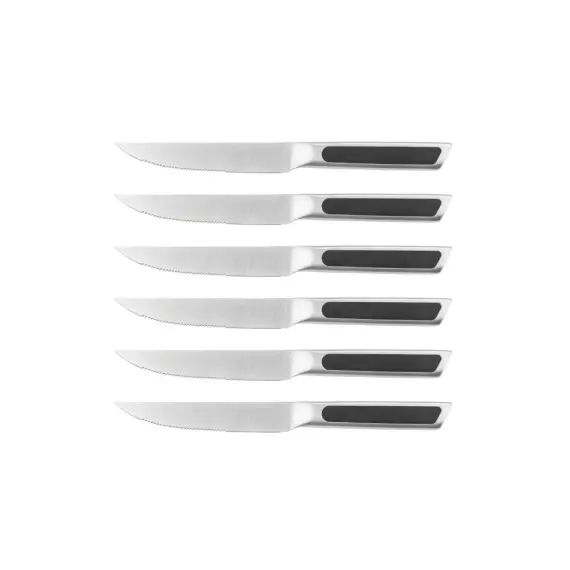 Lot de 6 couteaux en inox noir