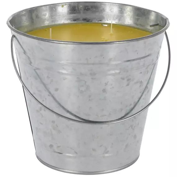 Grande Bougie citronnelle dans seau métal – 24x24x21.5cm