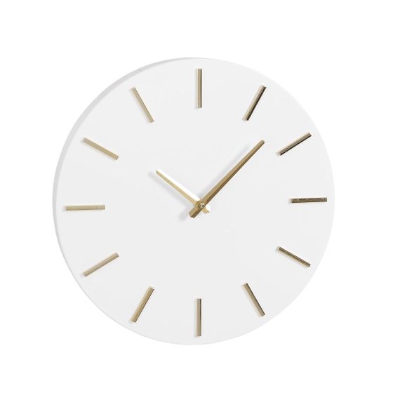 Horloge en aluminium blanc D35,5