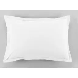 Taie d’oreiller coton blanc 50×70 cm