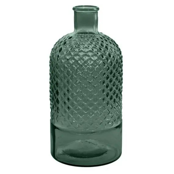 Vase en verre recyclé  eucalyptus 28 cm