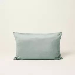 Housse de coussin CASTIGLIONE céladon et taupe – VERT