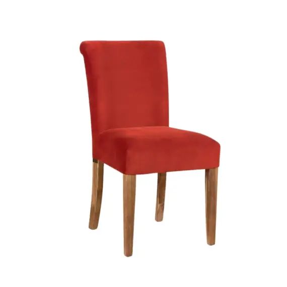 ALIX – Chaises en bois et velours, lot de 2 brique