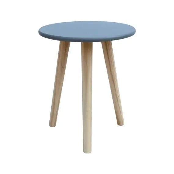 Table basse scandinave en MFD gris et marron et bois de paulownia