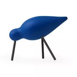 Décoration Oiseau shorebird en Bois, Acier – Couleur Bleu – 15 x 15.33 x 11 cm – Designer Sigurjón Pálsson
