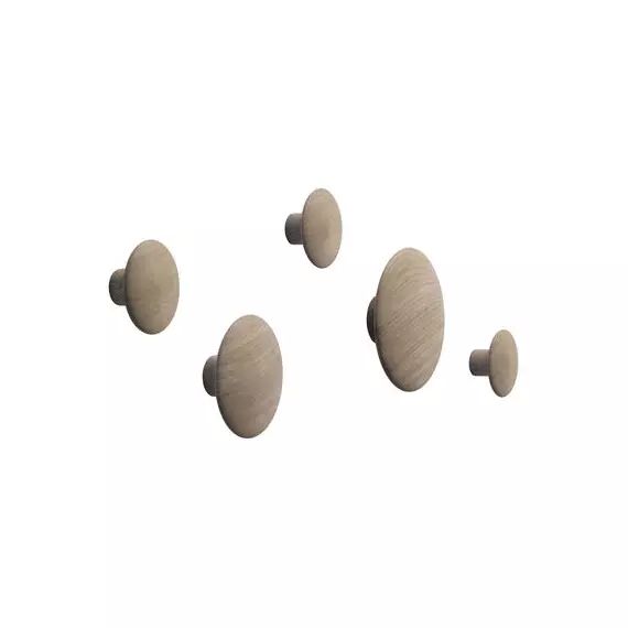 Patère The dots en Bois, Chêne – Couleur Bois naturel – 24 x 41 x 7 cm – Designer Lars Tornoe