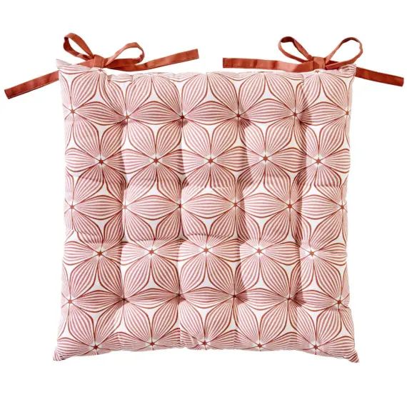 Galette de chaise orange 40×40 en coton