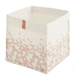 Panier de rangement pliable flexible en polycoton 31x31x31cm